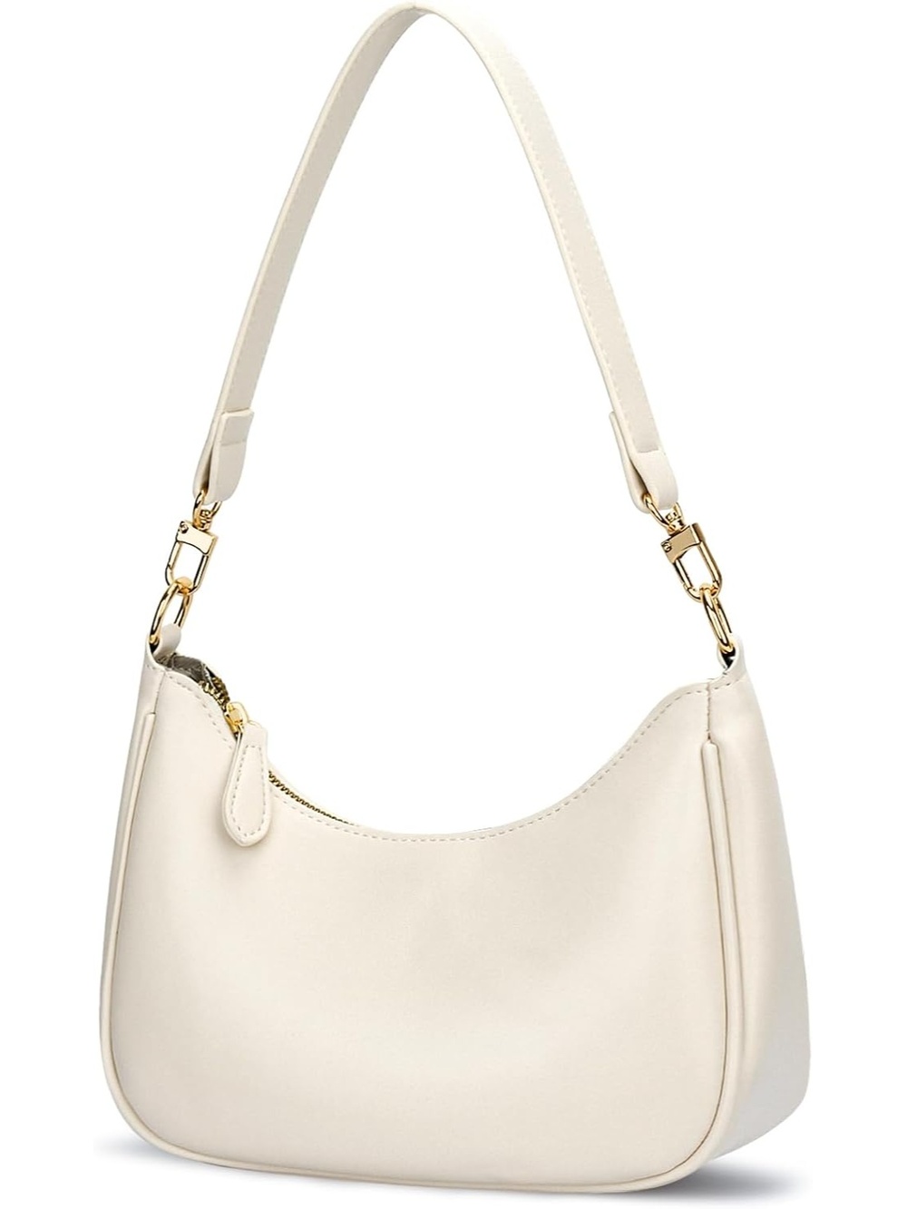 〽️ Women's Beige Cute Hobo Clutch Purses Zipper Tote Shoulder Handbags
